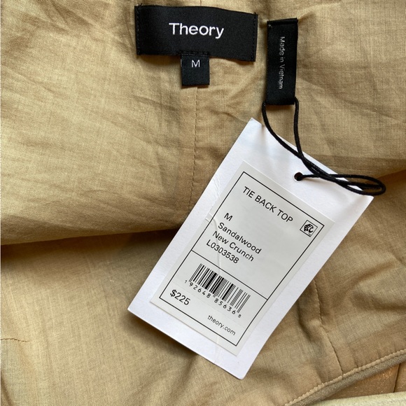 NWT Theory Tie Back Top Sandalwood New Crunch | Size M - Picture 13 of 13